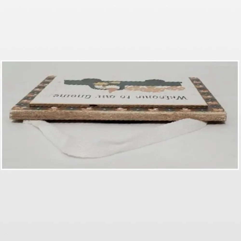 New 2D Gnome Welcome Home Wood Sign